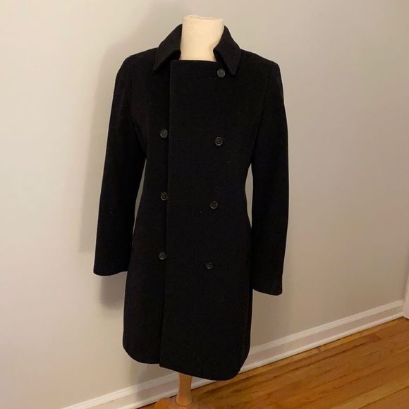 Mid length wool pea coat